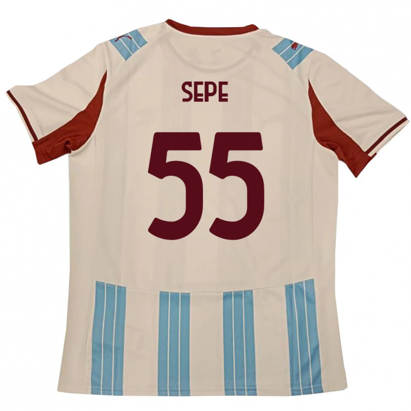 Danxen Damen Luigi Sepe #55 Himmelblau Weiß Auswärtstrikot Trikot 2025/26 T-Shirt