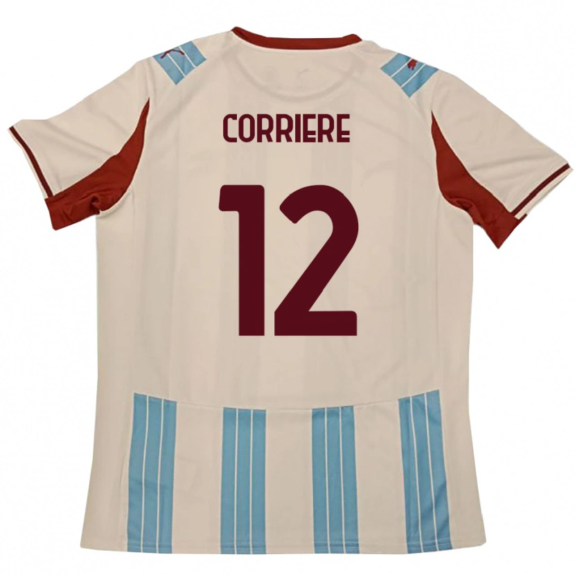 Danxen Damen Francesco Corriere #12 Himmelblau Weiß Auswärtstrikot Trikot 2025/26 T-Shirt