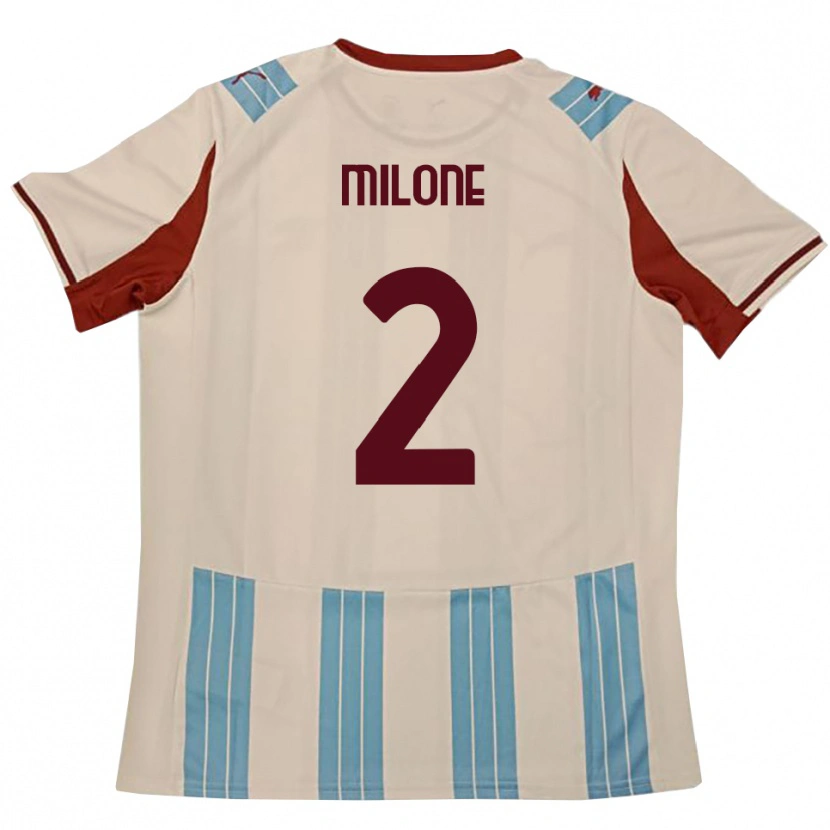 Danxen Damen Gabriele Milone #2 Himmelblau Weiß Auswärtstrikot Trikot 2025/26 T-Shirt