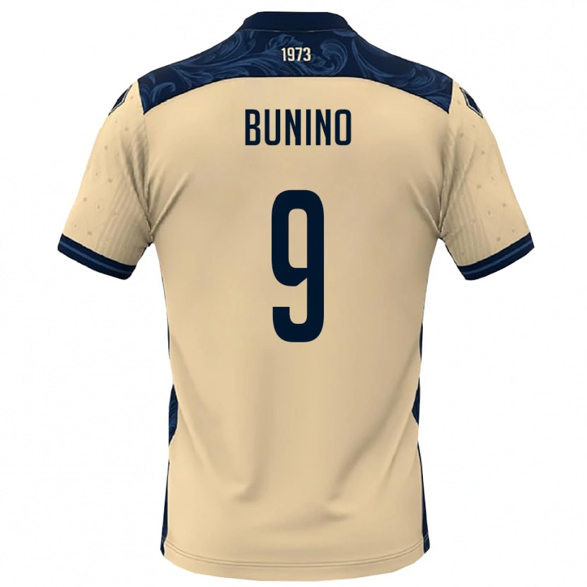 Danxen Damen Cristian Bunino #9 Weiß Marineblau Auswärtstrikot Trikot 2025/26 T-Shirt