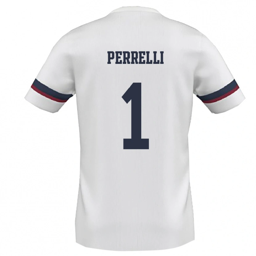 Danxen Damen Samuele Perrelli #1 Weiß Rot Auswärtstrikot Trikot 2025/26 T-Shirt