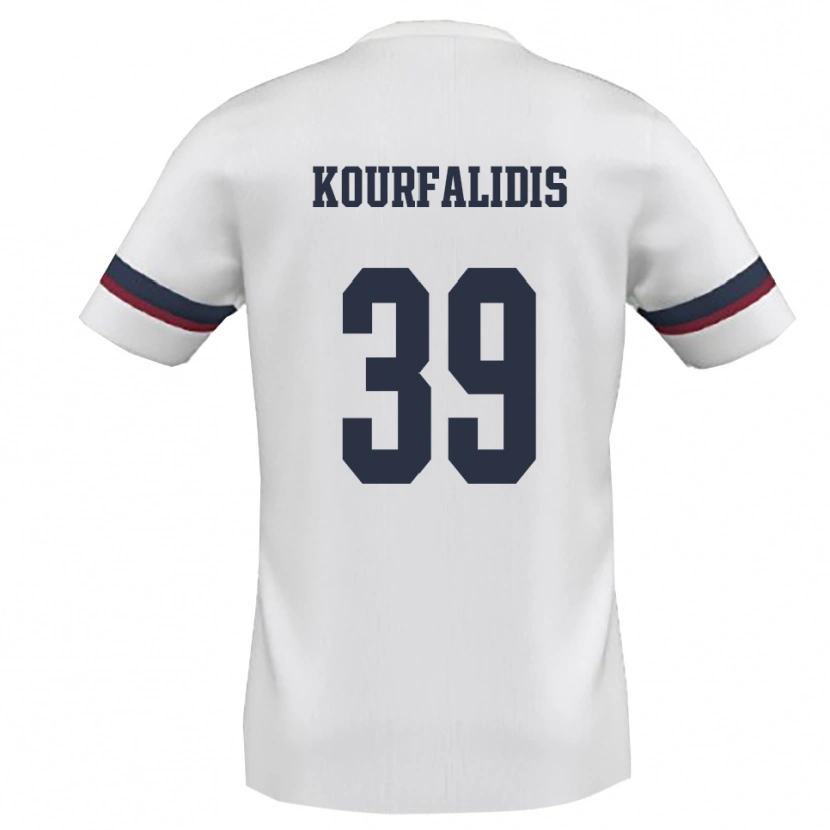 Danxen Damen Christos Kourfalidis #39 Weiß Rot Auswärtstrikot Trikot 2025/26 T-Shirt