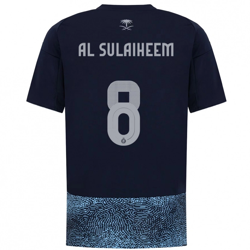 Danxen Damen Abdulmajeed Al-Sulayhim #8 Marineblau Himmelblau Auswärtstrikot Trikot 2025/26 T-Shirt