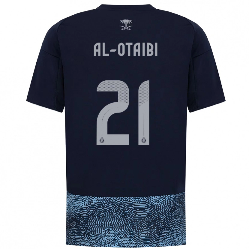 Danxen Damen Abdulrahman Al-Otaibi #21 Marineblau Himmelblau Auswärtstrikot Trikot 2025/26 T-Shirt
