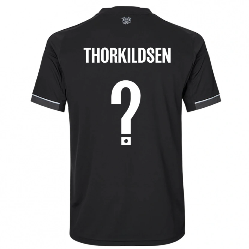 Danxen Damen Elias Thorkildsen #0 Schwarz Weiß Auswärtstrikot Trikot 2025/26 T-Shirt