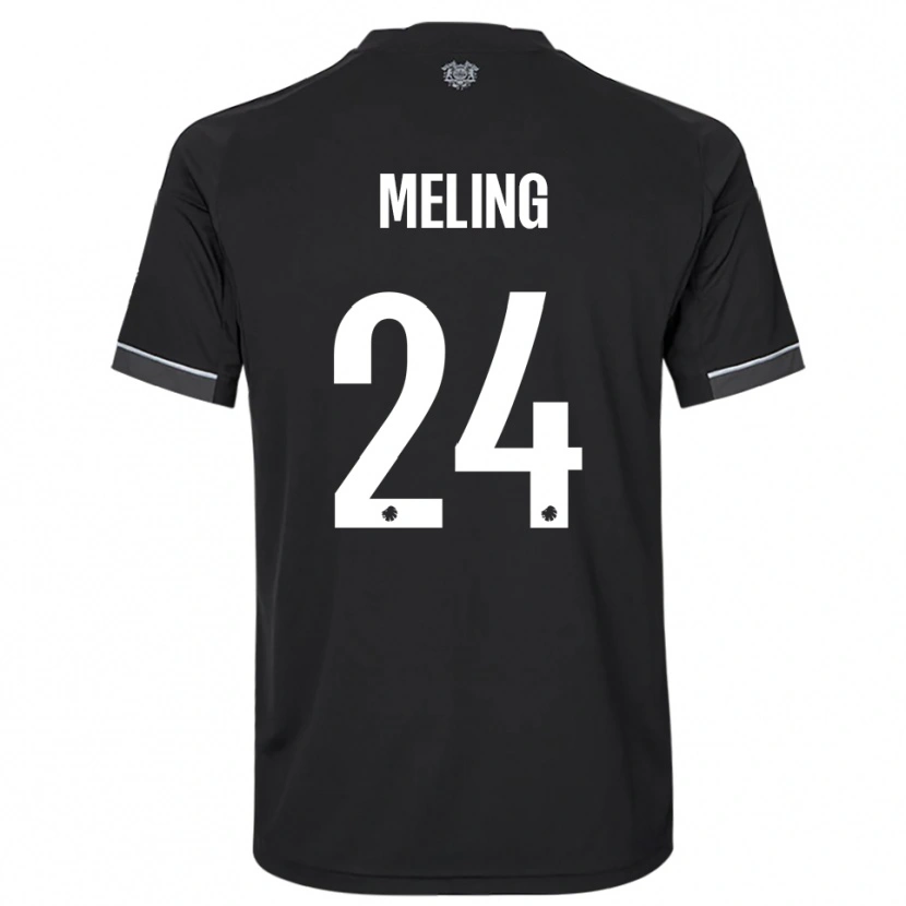 Danxen Damen Birger Meling #24 Schwarz Weiß Auswärtstrikot Trikot 2025/26 T-Shirt