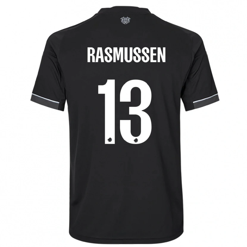 Danxen Damen Sara Rasmussen #13 Schwarz Weiß Auswärtstrikot Trikot 2025/26 T-Shirt