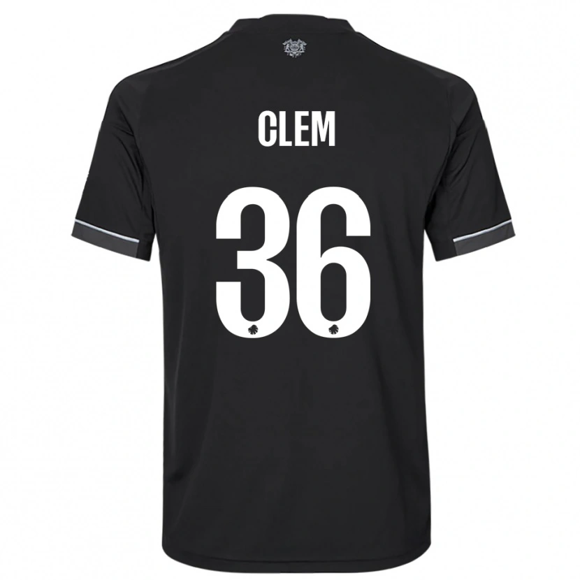 Danxen Damen William Clem #36 Schwarz Weiß Auswärtstrikot Trikot 2025/26 T-Shirt