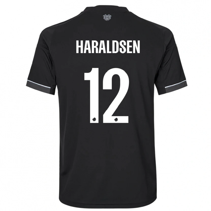 Danxen Damen Henrik Haraldsen #12 Schwarz Weiß Auswärtstrikot Trikot 2025/26 T-Shirt