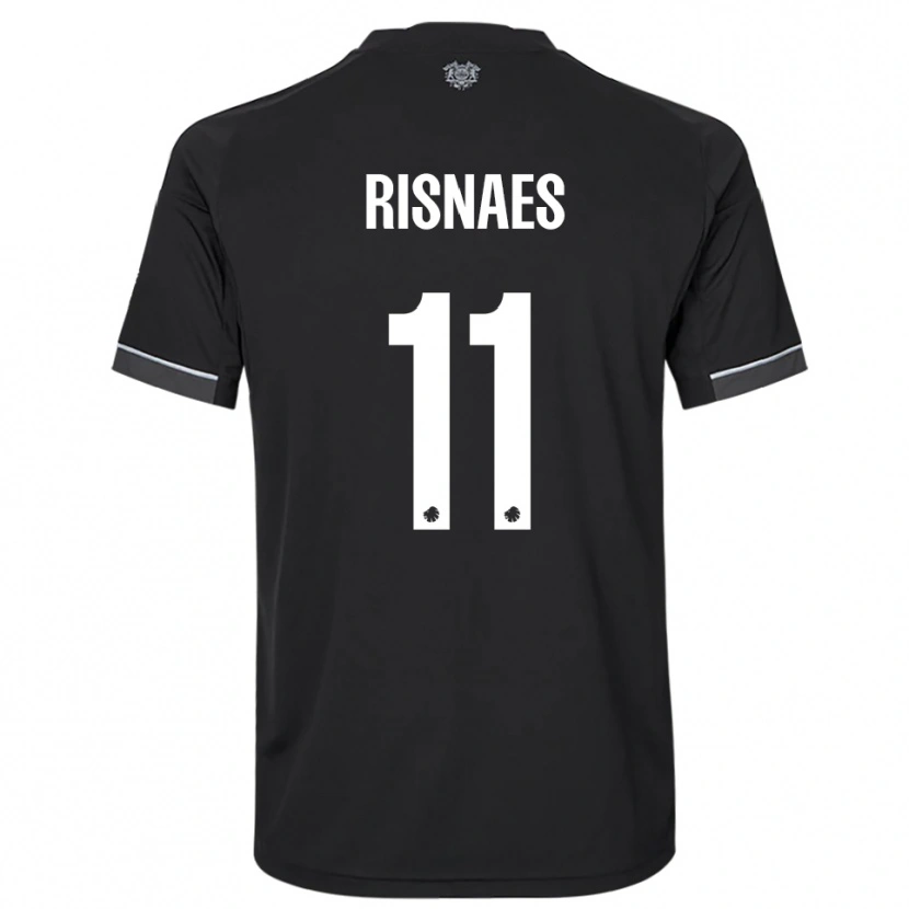 Danxen Damen Roberto Risnaes #11 Schwarz Weiß Auswärtstrikot Trikot 2025/26 T-Shirt