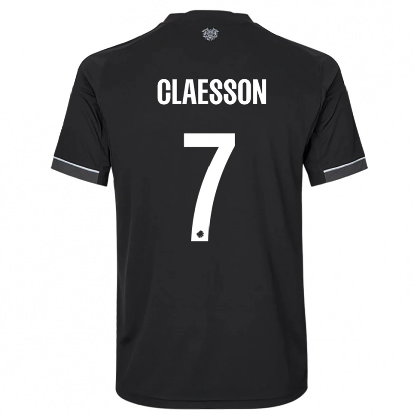 Danxen Damen Viktor Claesson #7 Schwarz Weiß Auswärtstrikot Trikot 2025/26 T-Shirt