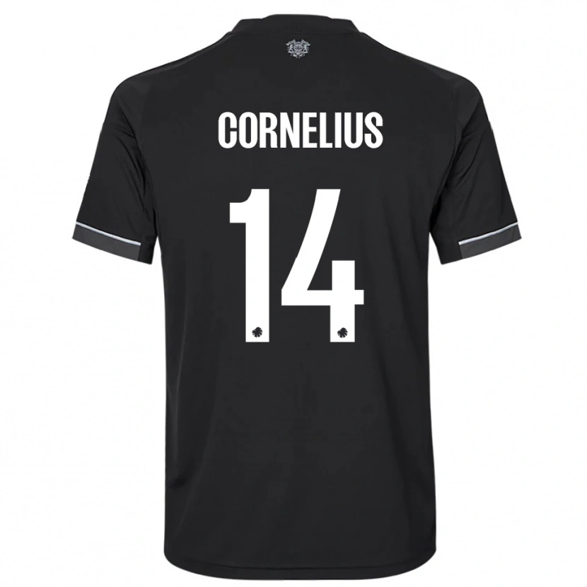 Danxen Damen Andreas Cornelius #14 Schwarz Weiß Auswärtstrikot Trikot 2025/26 T-Shirt