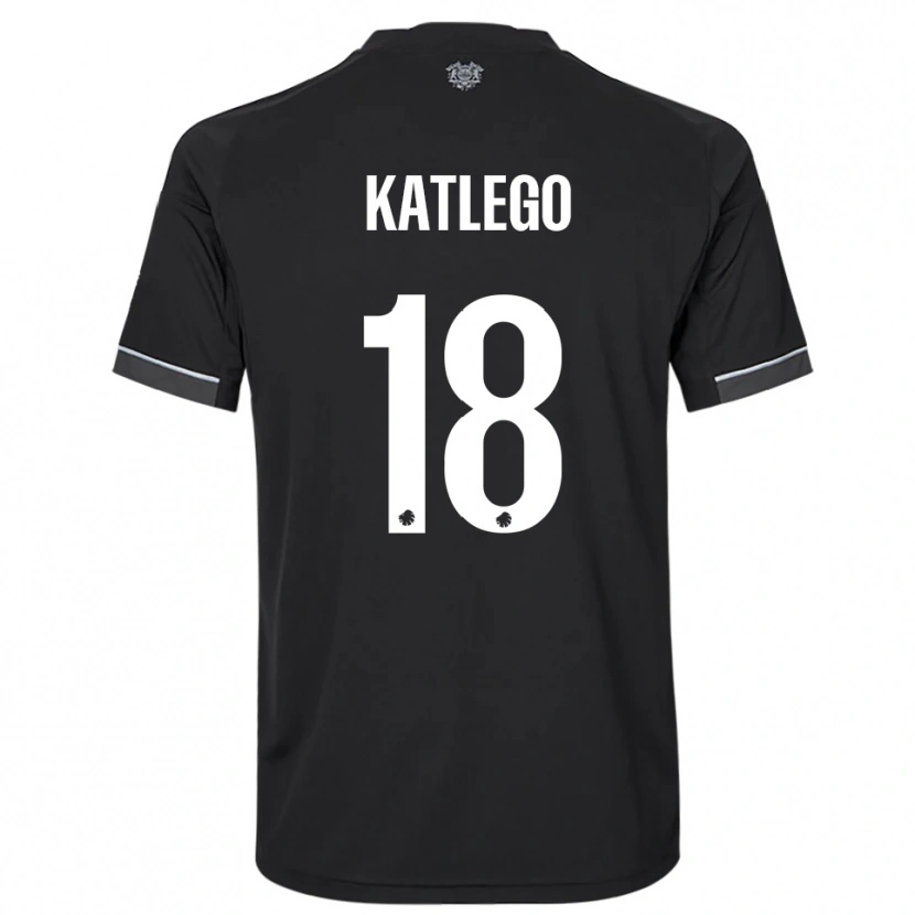 Danxen Damen David Katlego #18 Schwarz Weiß Auswärtstrikot Trikot 2025/26 T-Shirt