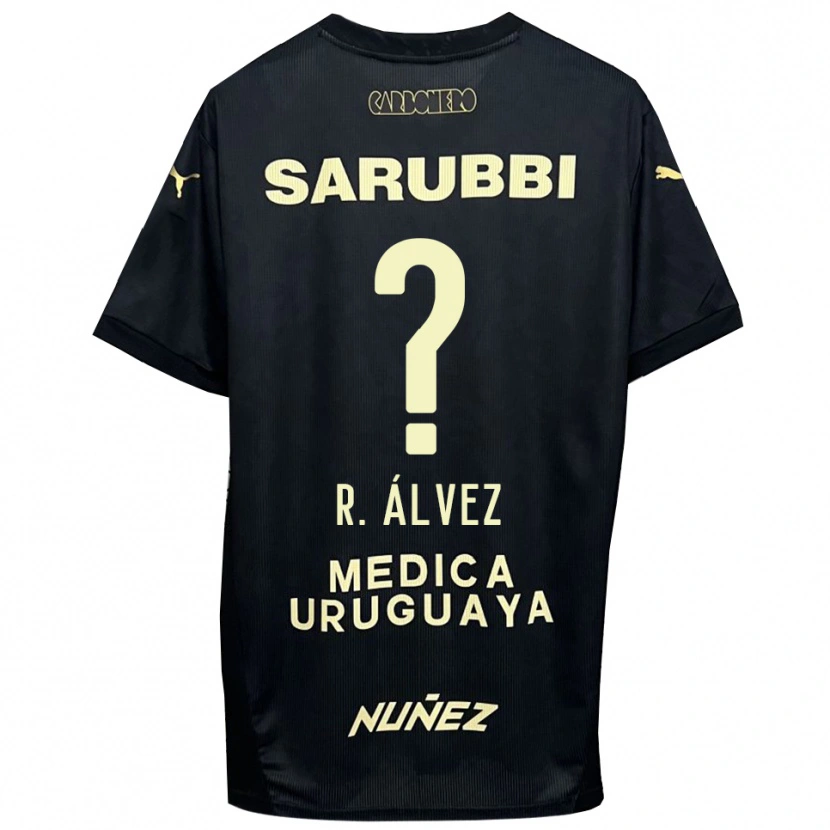 Danxen Damen Rodrigo Álvez #0 Schwarz Gold Auswärtstrikot Trikot 2025/26 T-Shirt