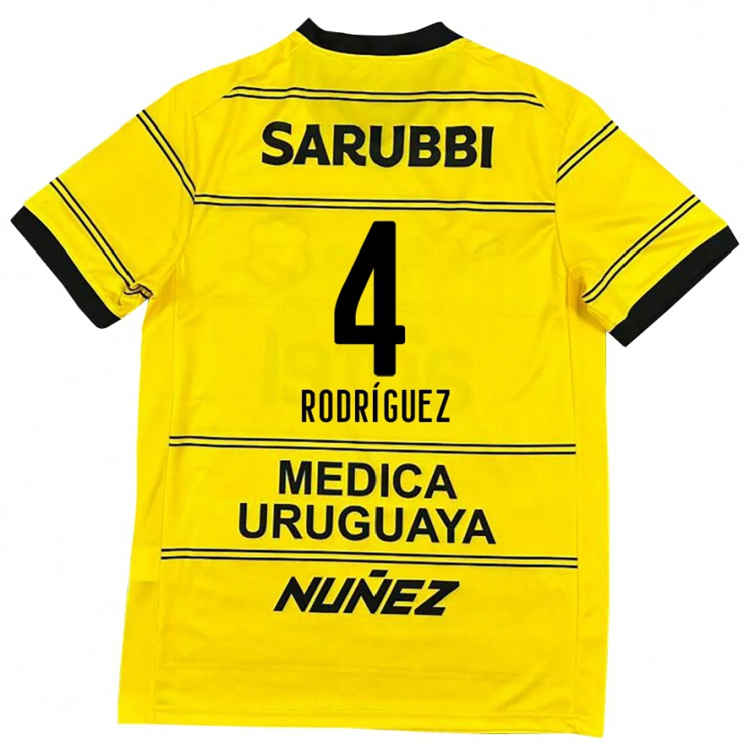 Danxen Damen Guzmán Rodríguez #4 Schwarz Gold Auswärtstrikot Trikot 2025/26 T-Shirt