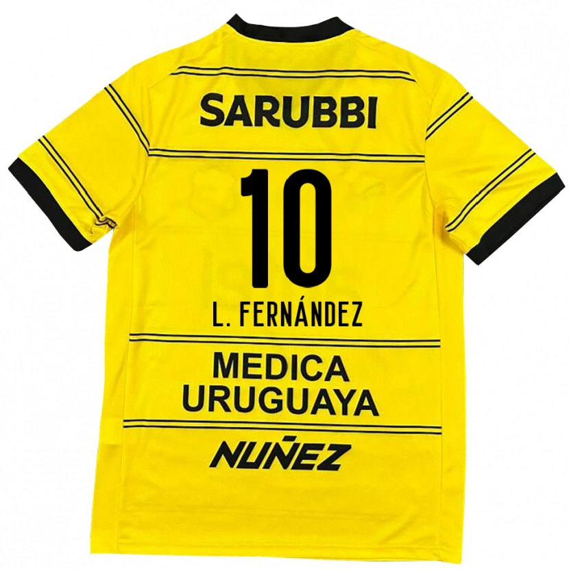 Danxen Damen Leonardo Fernández #10 Schwarz Gold Auswärtstrikot Trikot 2025/26 T-Shirt