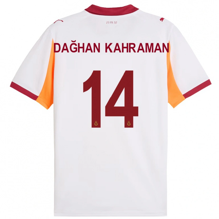 Danxen Damen Yusuf Dağhan Kahraman #14 Weiß Rot Auswärtstrikot Trikot 2025/26 T-Shirt
