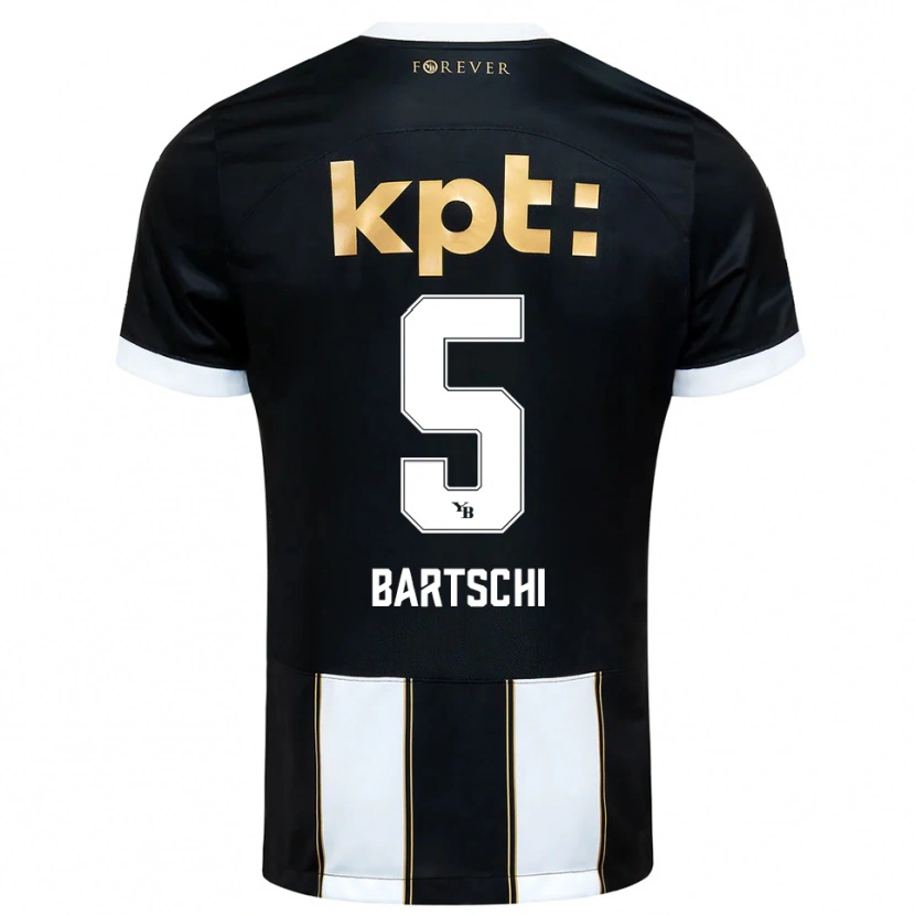 Danxen Damen Lorena Bärtschi #5 Schwarz Weiß Auswärtstrikot Trikot 2025/26 T-Shirt