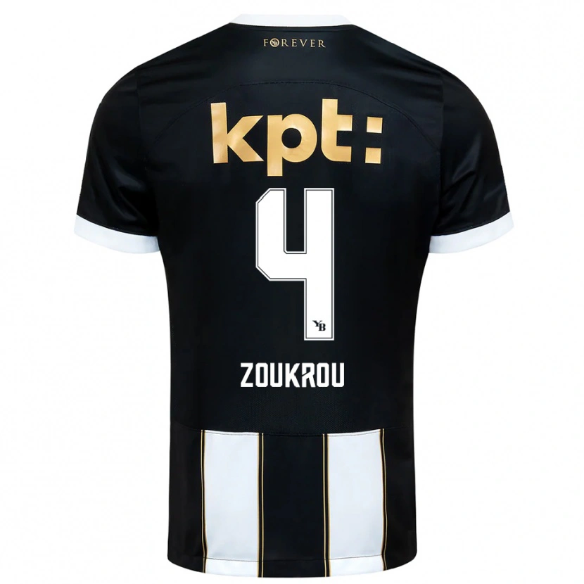 Danxen Damen Tanguy Zoukrou #4 Schwarz Weiß Auswärtstrikot Trikot 2025/26 T-Shirt