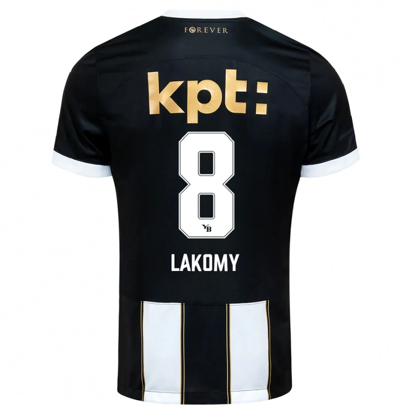 Danxen Damen Lukasz Lakomy #8 Schwarz Weiß Auswärtstrikot Trikot 2025/26 T-Shirt