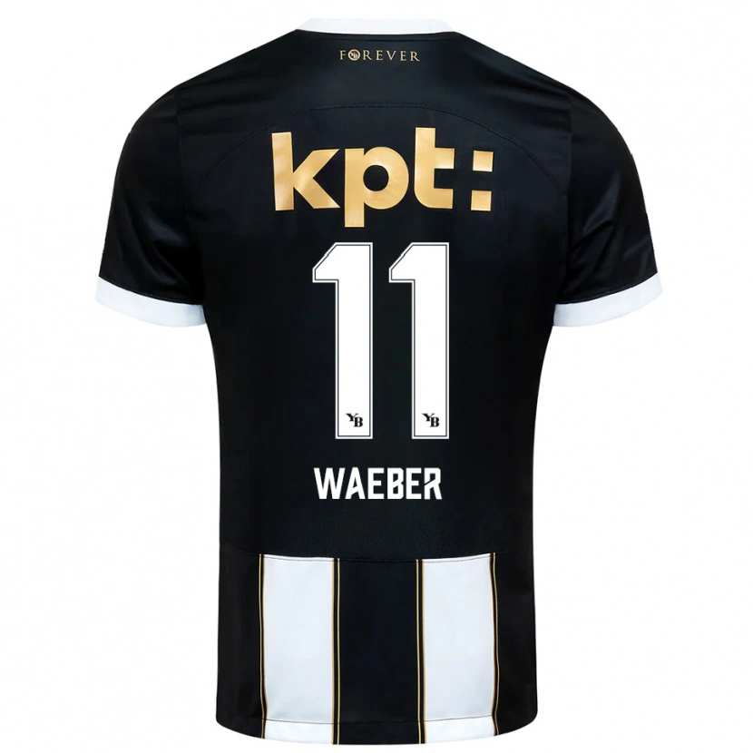 Danxen Damen Stéphanie Waeber #11 Schwarz Weiß Auswärtstrikot Trikot 2025/26 T-Shirt