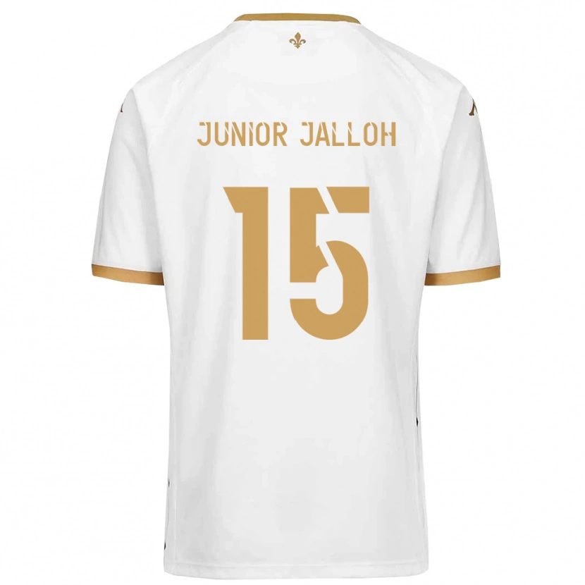 Danxen Damen Abubakar Junior Jalloh #15 Weiß Gold Auswärtstrikot Trikot 2025/26 T-Shirt