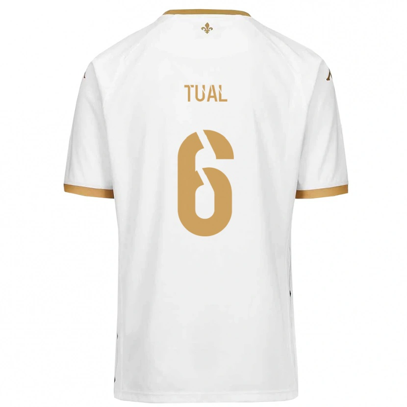 Danxen Damen Mathys Tual #6 Weiß Gold Auswärtstrikot Trikot 2025/26 T-Shirt
