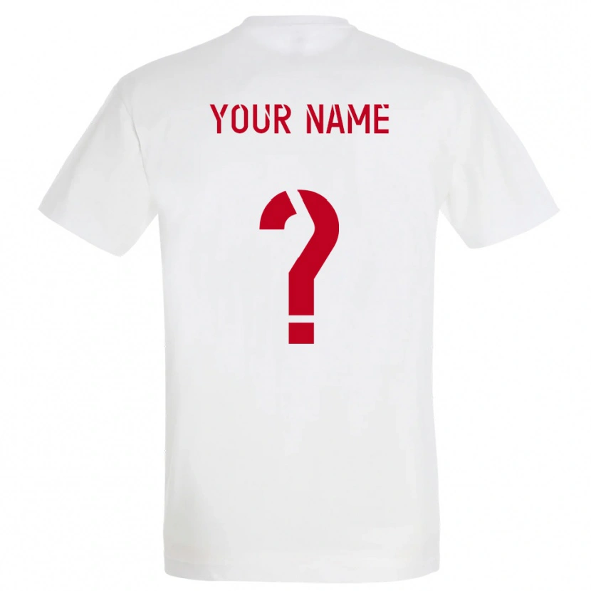 Danxen Damen Ihren Namen #0 Weiß Rot Gelb Auswärtstrikot Trikot 2025/26 T-Shirt