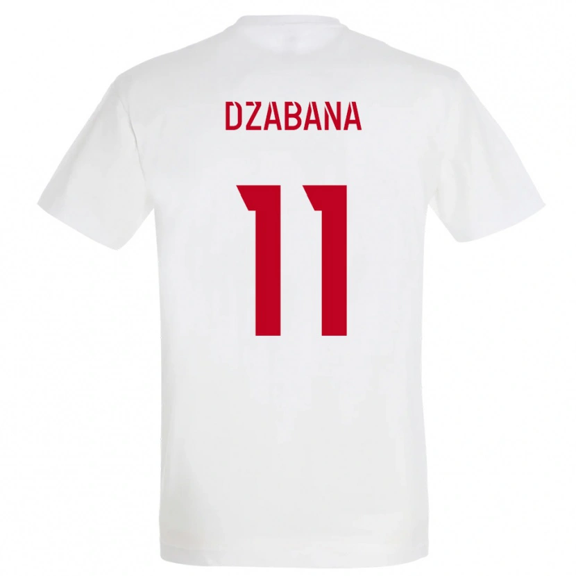 Danxen Damen Alan Dzabana #11 Weiß Rot Gelb Auswärtstrikot Trikot 2025/26 T-Shirt