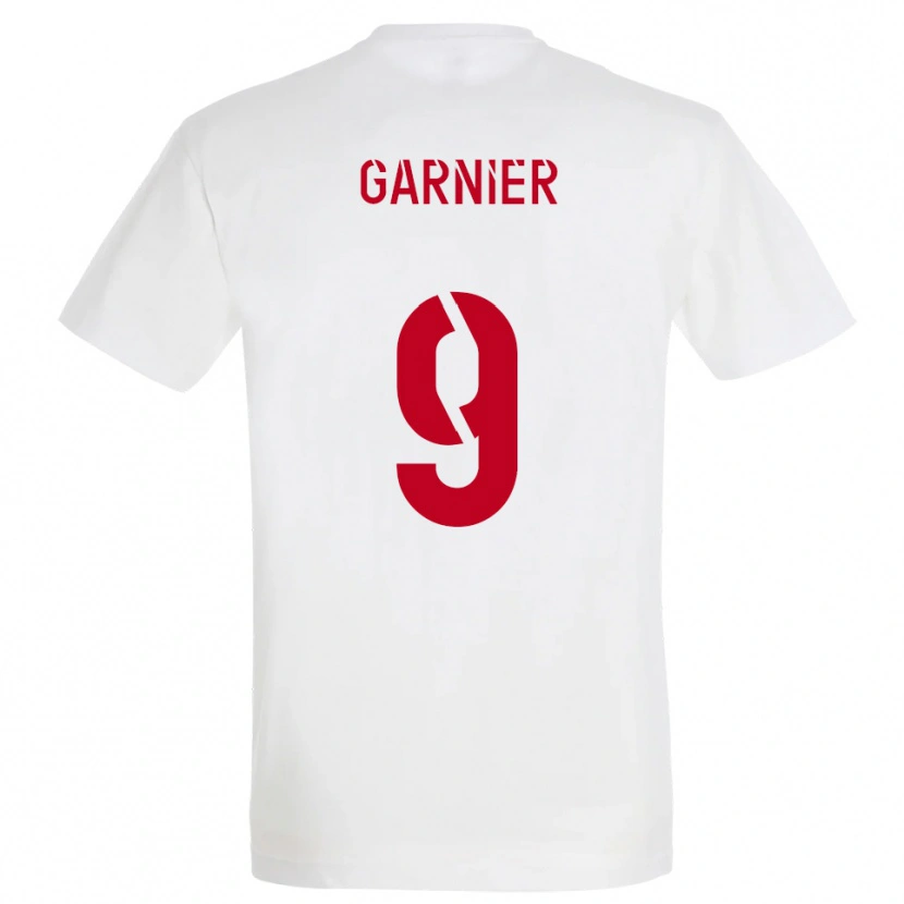 Danxen Damen Thomas Garnier #9 Weiß Rot Gelb Auswärtstrikot Trikot 2025/26 T-Shirt
