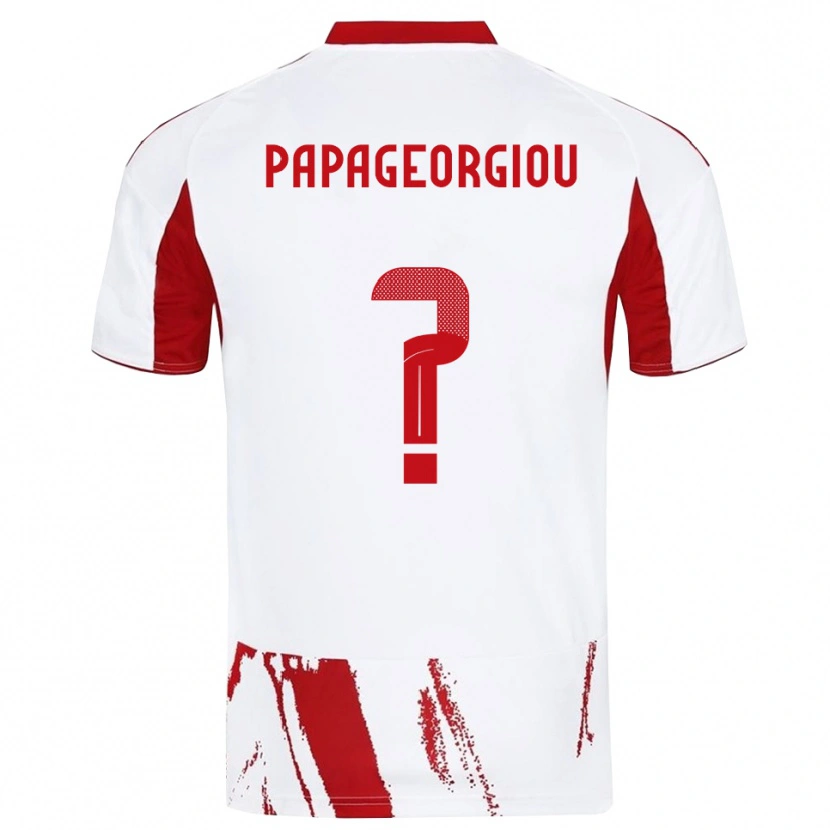 Danxen Damen Konstantinos Papageorgiou #0 Weiß Rot Auswärtstrikot Trikot 2025/26 T-Shirt