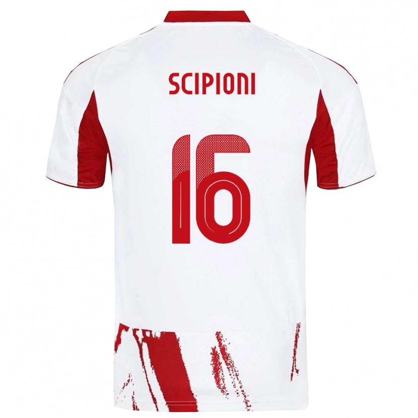 Danxen Damen Lorenzo Scipioni #16 Weiß Rot Auswärtstrikot Trikot 2025/26 T-Shirt