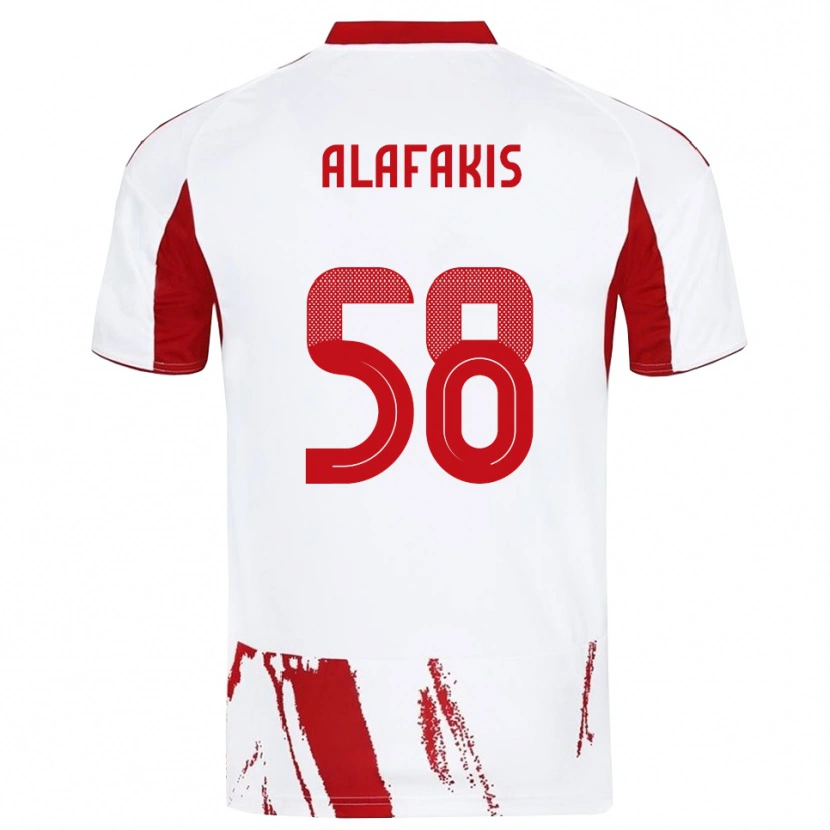 Danxen Damen Nektarios Alafakis #58 Weiß Rot Auswärtstrikot Trikot 2025/26 T-Shirt