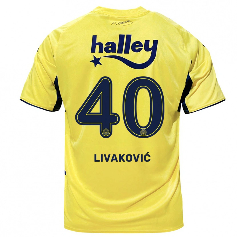 Danxen Damen Dominik Livakovic #40 Gelb Marineblau Auswärtstrikot Trikot 2025/26 T-Shirt