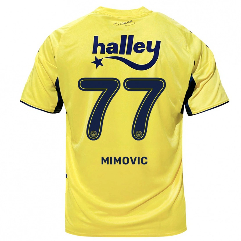 Danxen Damen Ognjen Mimovic #77 Gelb Marineblau Auswärtstrikot Trikot 2025/26 T-Shirt