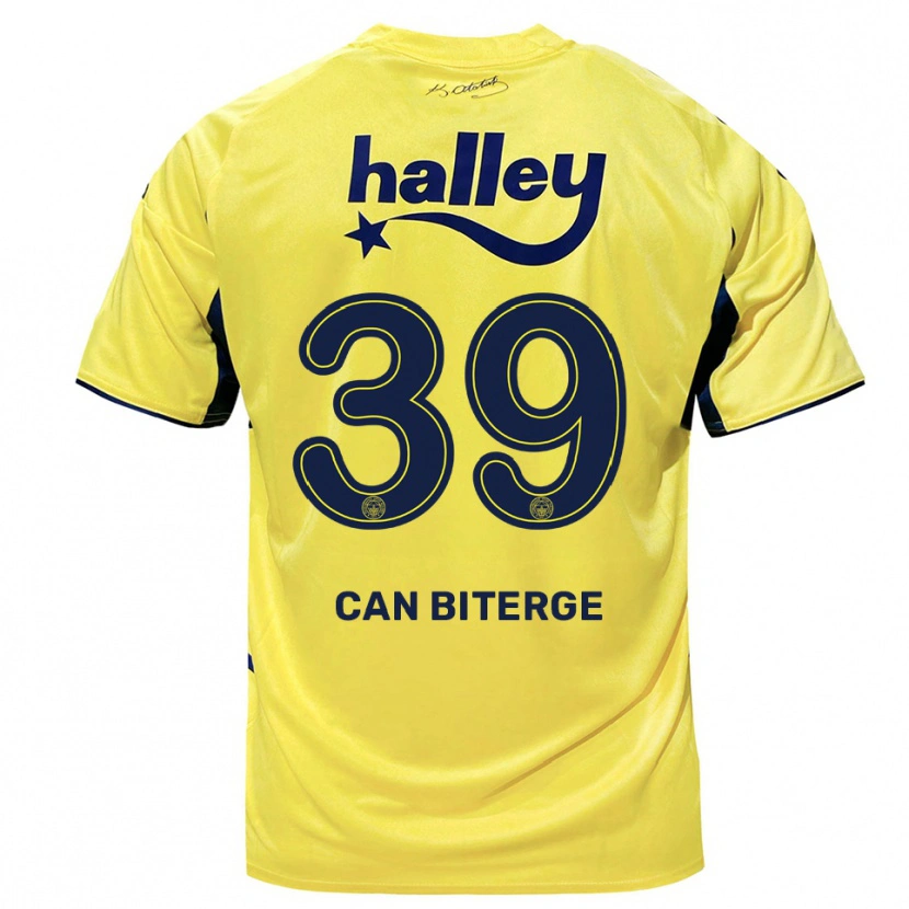 Danxen Damen Engin Can Biterge #39 Gelb Marineblau Auswärtstrikot Trikot 2025/26 T-Shirt