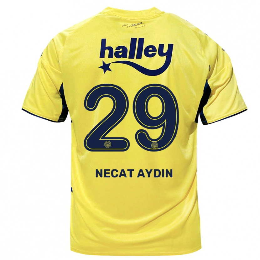 Danxen Damen Ahmet Necat Aydın #29 Gelb Marineblau Auswärtstrikot Trikot 2025/26 T-Shirt