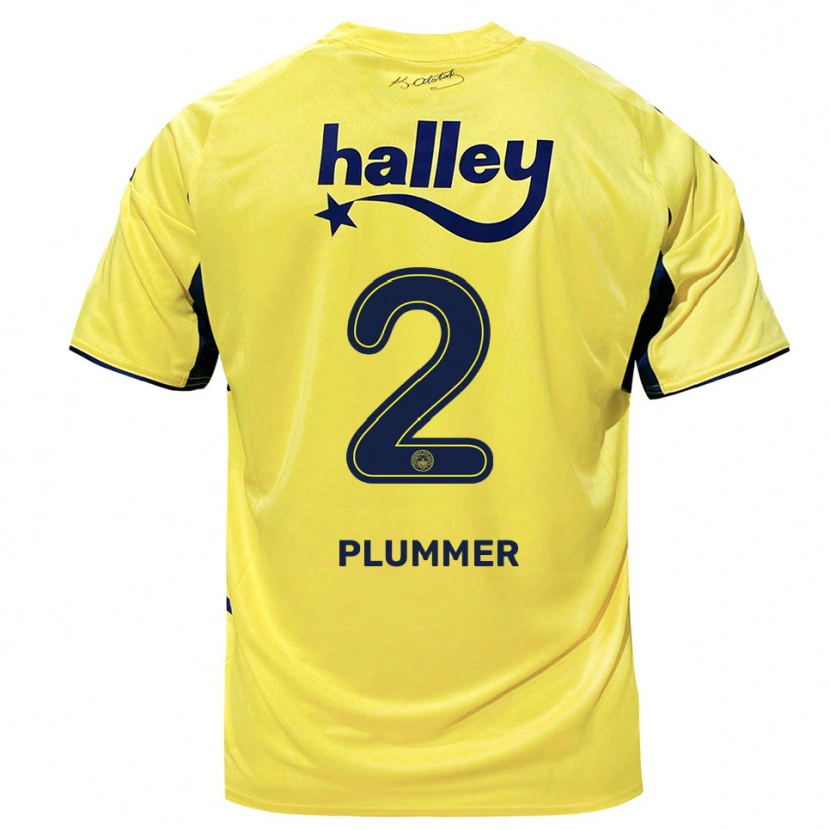 Danxen Damen Konya Plummer #2 Gelb Marineblau Auswärtstrikot Trikot 2025/26 T-Shirt