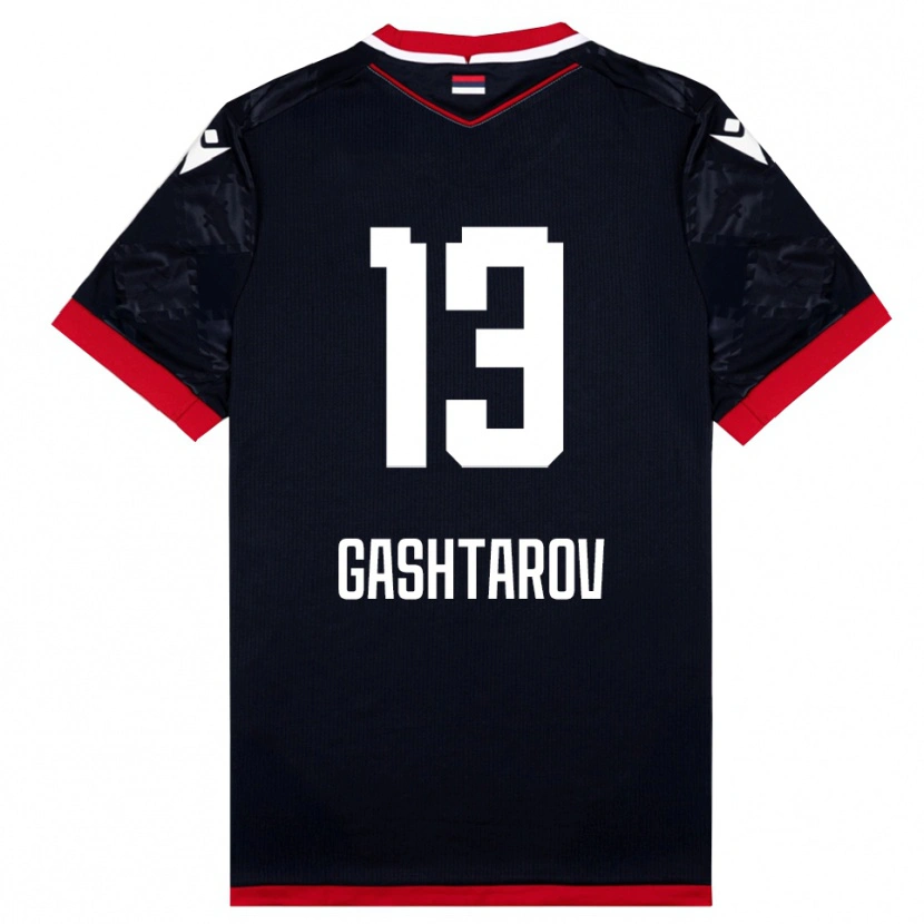 Danxen Damen Matej Gashtarov #13 Schwarz Rot Auswärtstrikot Trikot 2025/26 T-Shirt