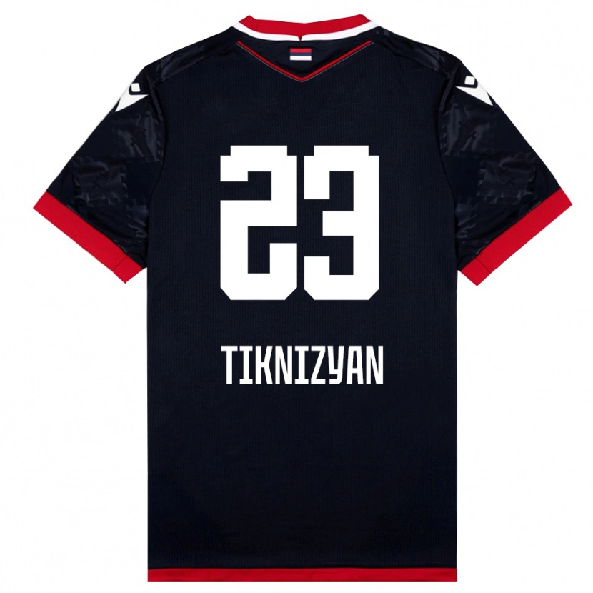 Danxen Damen Nair Tiknizyan #23 Schwarz Rot Auswärtstrikot Trikot 2025/26 T-Shirt