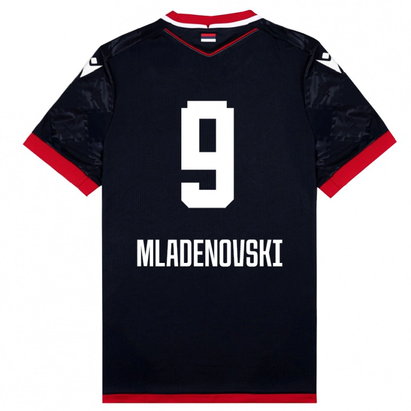 Danxen Damen Stefan Mladenovski #9 Schwarz Rot Auswärtstrikot Trikot 2025/26 T-Shirt