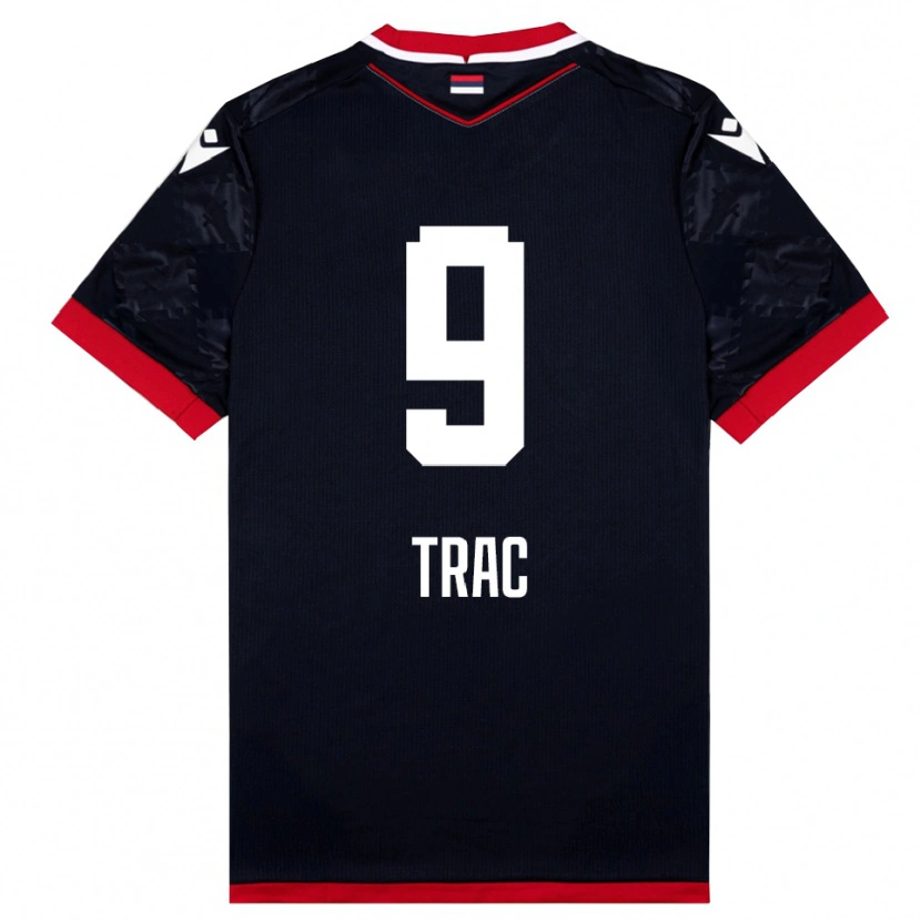 Danxen Damen Jovan Trac #9 Schwarz Rot Auswärtstrikot Trikot 2025/26 T-Shirt