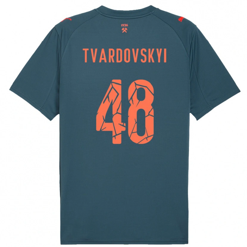Danxen Damen Denys Tvardovskyi #48 Marineblau Rot Auswärtstrikot Trikot 2025/26 T-Shirt