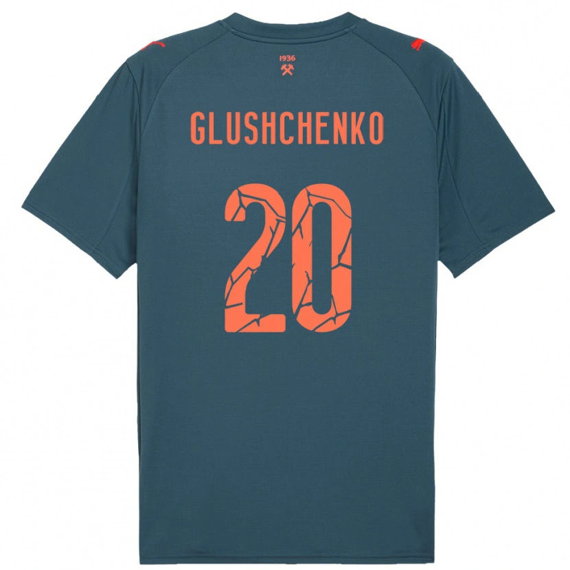 Danxen Damen Anton Glushchenko #20 Marineblau Rot Auswärtstrikot Trikot 2025/26 T-Shirt