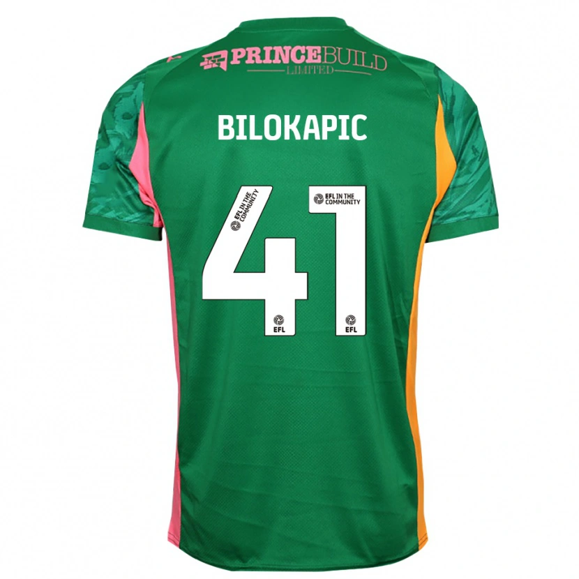 Danxen Kinder Nicholas Bilokapic #41 Trikot Grün Rosa Torwarttrikot 2025/26