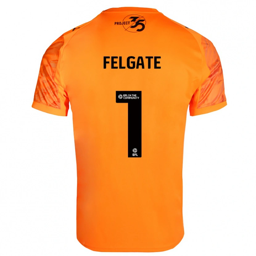 Danxen Kinder Lily Felgate #1 Trikot Orange Schwarz Torwarttrikot 2025/26