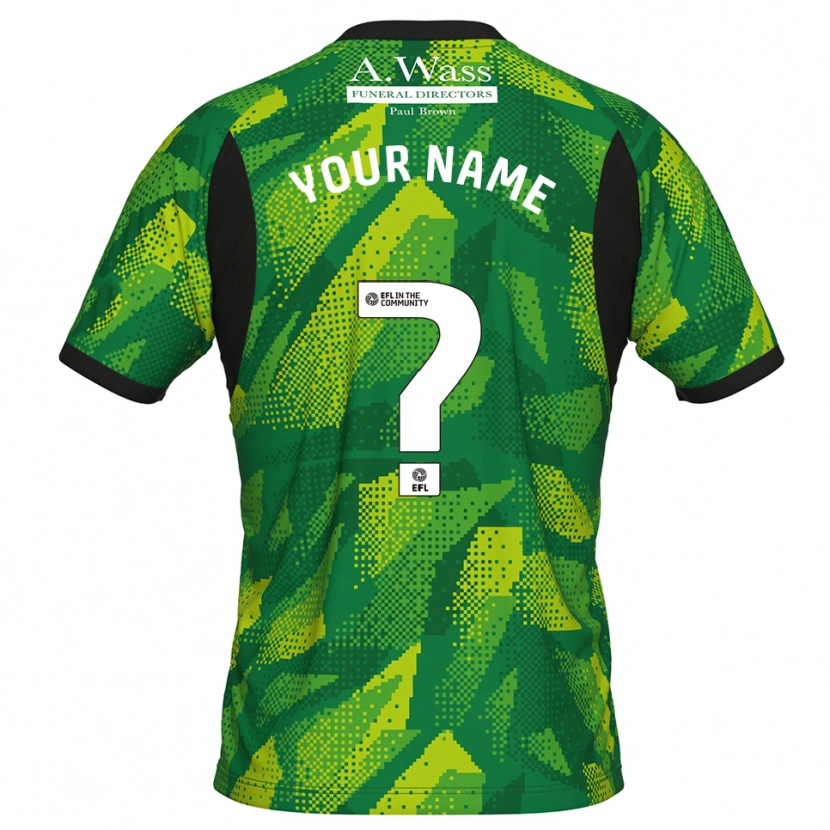 Danxen Kinder Mansfield Town Grün Schwarz Trikot Torwarttrikot 2025/26