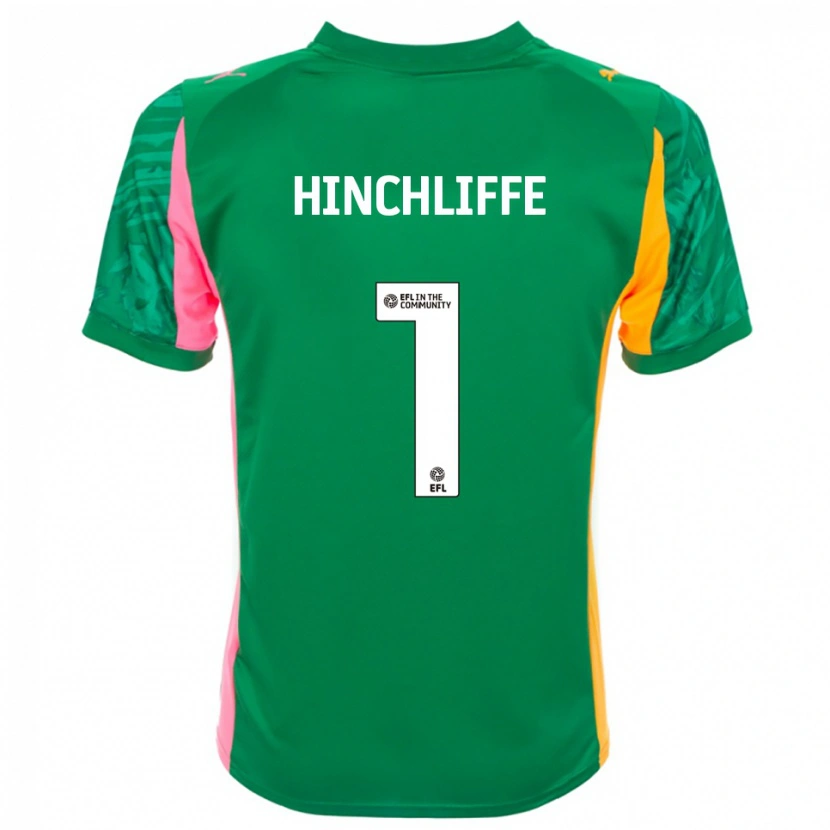 Danxen Kinder Ben Hinchliffe #1 Trikot Grün Rosa Weiß Torwarttrikot 2025/26