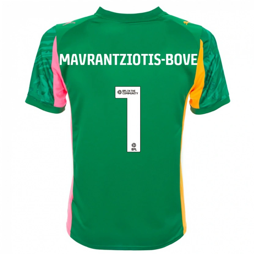 Danxen Kinder Kane Mavrantziotis-Bove #1 Trikot Grün Rosa Weiß Torwarttrikot 2025/26