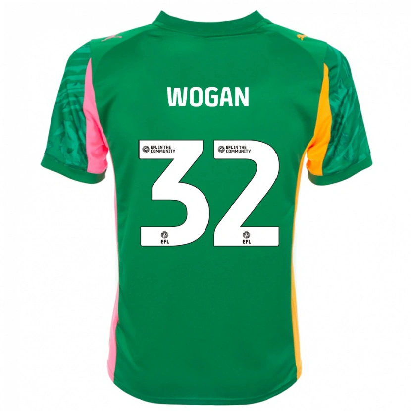 Danxen Kinder Andrew Wogan #32 Trikot Grün Rosa Weiß Torwarttrikot 2025/26